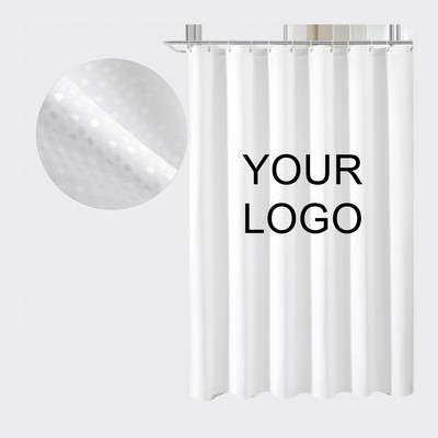 Hotel Quality Waffle Weave Fabric Shower Curtain