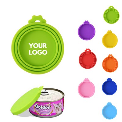 Multifunctional 3in1 Reusable Silicone Pet Can Top Sealing Lid Cup Covers