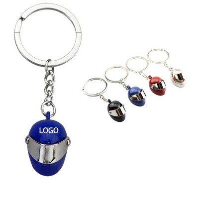 Mini Helmet Keychain Motorbike Helmet Keyring Metal Pendant