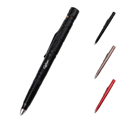 Tungsten Steel Tactical Pen with LED Flashlight
