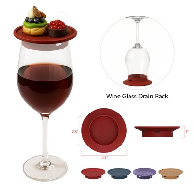 Silicone Wine Glasses Snack Tray