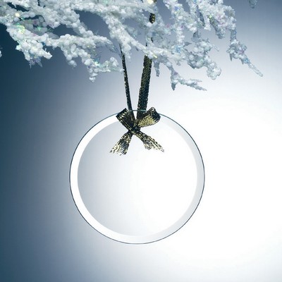 Circle shaped Jade Glass Ornament - 3" x 3" x 1/8"