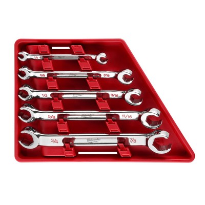 Milwaukee 5Pc Sae Double End Flare Nut Wrench Set