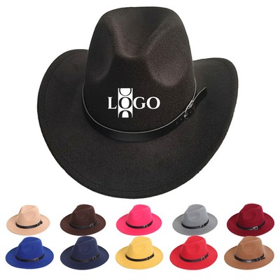 Flat Brim Belted Felt Panama Hat - British Retro