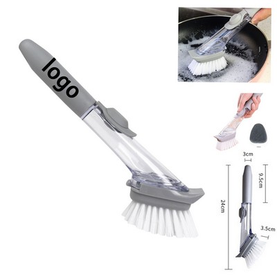 Custom Soap Dispensing Dish Brush – Ergonomic Handle, Nonstick Safe, Rush Service Available