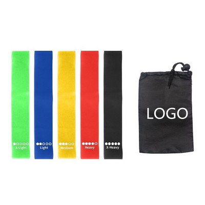 Yoga Resistance Band Set With Carry Pouch