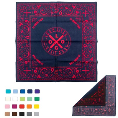 100% Cotton Printed Square Bandana Headbands