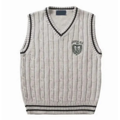 Knitted Sleeveless Student Sweater Vest