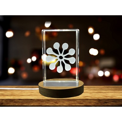 Fofo 3D Crystal Trophy Award - Adinkra Symbol of Protection Against Jealousy