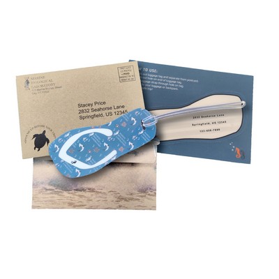 Shoe Shaped Luggage Tag and Kraft Envelope