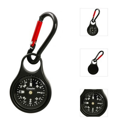 Mini Survival Compass with Zinc Alloy Carabiner