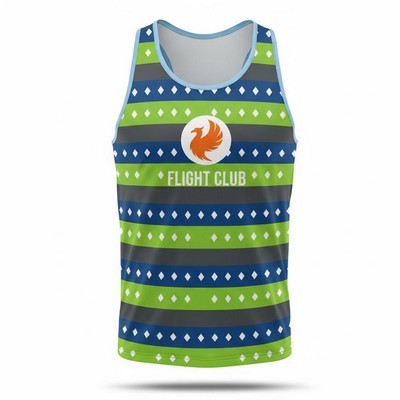 Sublimated Spun Polyester Unisex Performance Tank Top