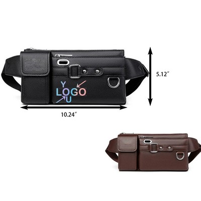 PU Leather Men's Crossbody Bag