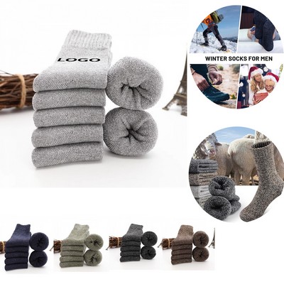 Merino Wool Socks Warm Thick Winter Hiking Crew