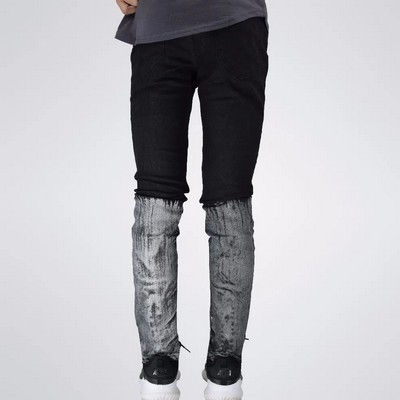 Men's Distressed Ripped Skinny Biker Jeans