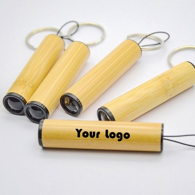 Bamboo Flashlight with Keyring