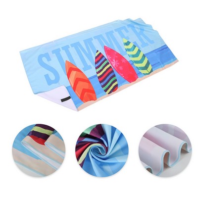 Sublimated Velour Beach Towel