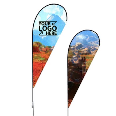 10' Double Sided Teardrop Banner Portable Outdoor Display with Stable Base