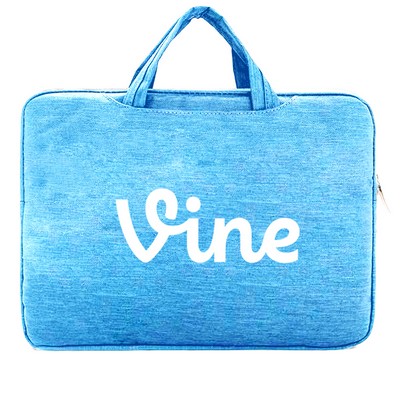 Professional Nylon Laptop Bag with Multiple Pockets & Logo Print (14" x 10" x 0.8")