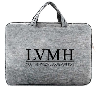 Durable Nylon Laptop Carry Bag with Handle & Multi-Zipper Pockets (15" x 10.6" x 0.8")