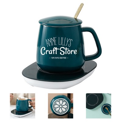 Thermostatic Ceramic Mug & Heating Pad Set