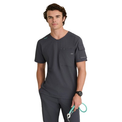Skechers Ripstop Collection - Men's Three-Pocket Round Neck Station Scrub Top