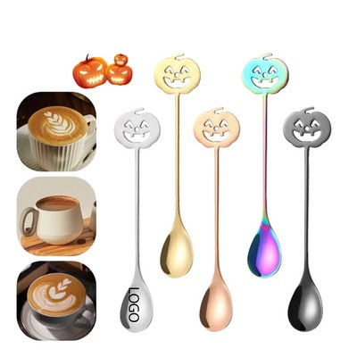 Halloween Pumpkin Head Coffee Spoon