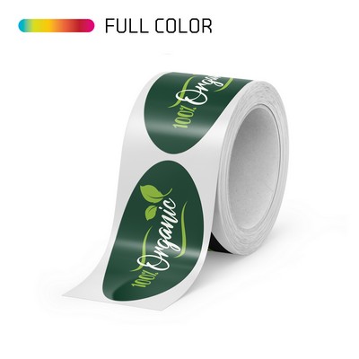 Full Color Oval Roll Label - Up to 4 Square Inches