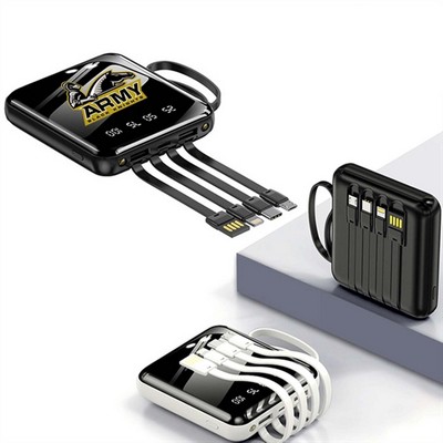 5000 mAh Mobile Power Bank With Cable