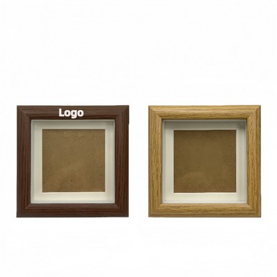 Wooden Hollow Frame for 4" Square Photo Display