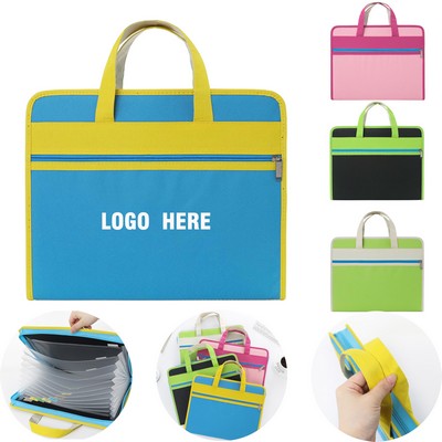 A4 Zippered Accordion File Organizer Bags