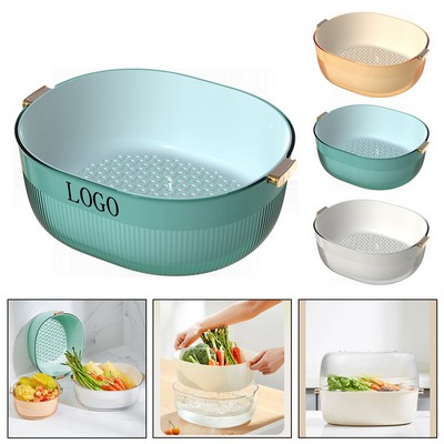 Light Luxury Double-Layer Drain Basket 200oz
