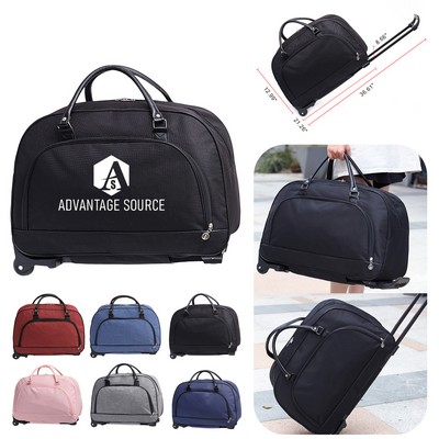 Rolling Travel Duffel Bag Oxford Fabric Lightweight Waterproof