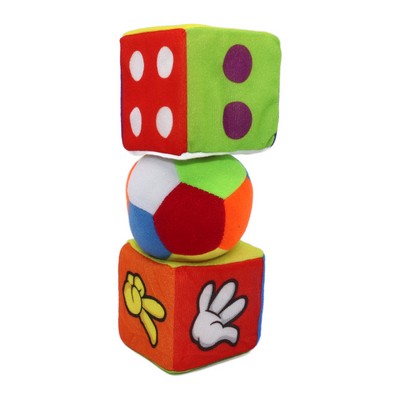 Plush Play Cube & Ball Set