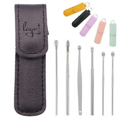 Stainless Steel Ear Cleaner Set With Case