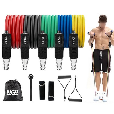 11Pcs Portable Fitness Resistance Bands Set