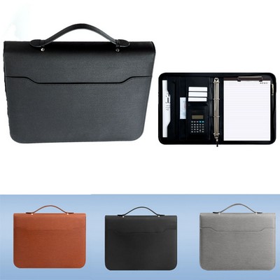 A4 Portfolio Binder Organizer Journal w/Zipper & Calculator