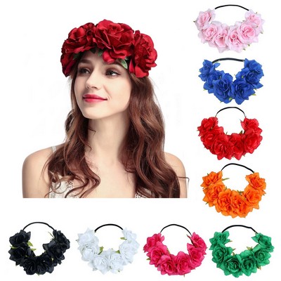 Rose Flower Crown Headbands