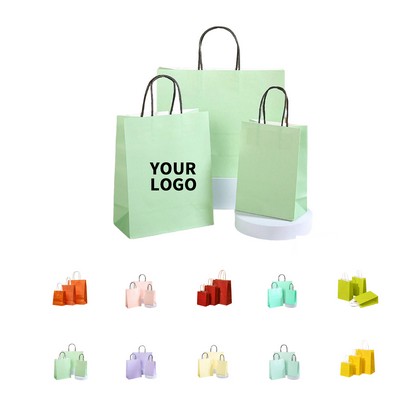 Ink Absorbent Paper Shopping Bag With Twisted Handle 6 x 3.15 x 8.25"