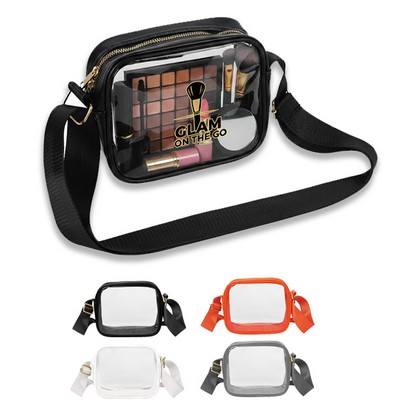 Waterproof 50C PVC & PU Leather Clear Crossbody