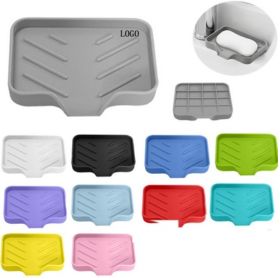 Silicone Sponge Soap Holder with Drain Spout