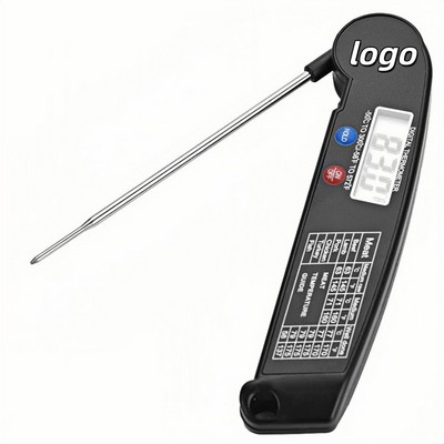 Ultra-Thin Foldable Grill Thermometer for Meat Food Kitchen BBQ