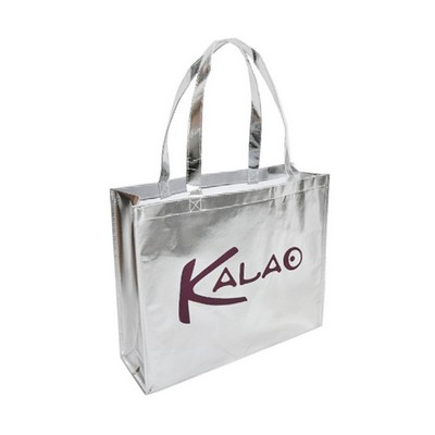 Custom Laminated Non-Woven Iridescent Metallic Tote