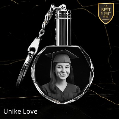 Graduation Personalized Crystal Keychain – Heart Shaped