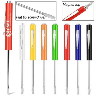 Flat Tip Screwdriver with Magnetic Top
