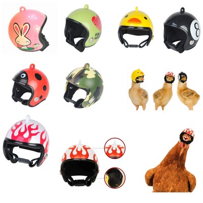 Plastic Chicken Helmet Multi Style Cute Pet Poultry Headwear