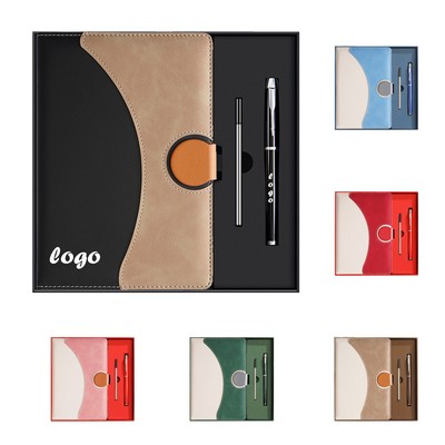 Vibrant Color-Patch Notebook Gift Set w/ Refill