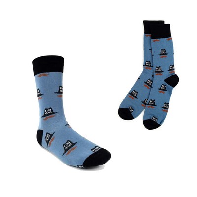 Custom Jacquard Knit Cotton Crew Socks