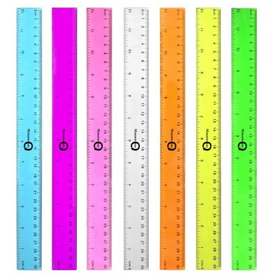 Color Transparent 12" Plastic Ruler