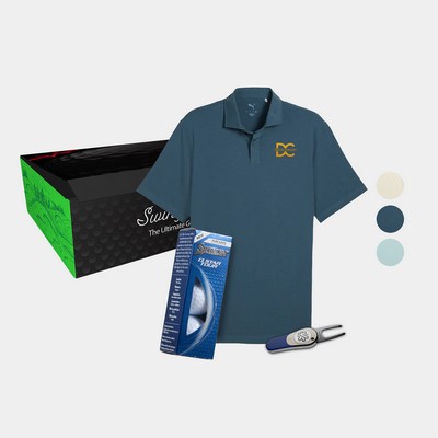 PUMA® Men's Polo Shirt, Srixon® Golf Balls & Pitchfix® Icon Divot Tool Gift Set